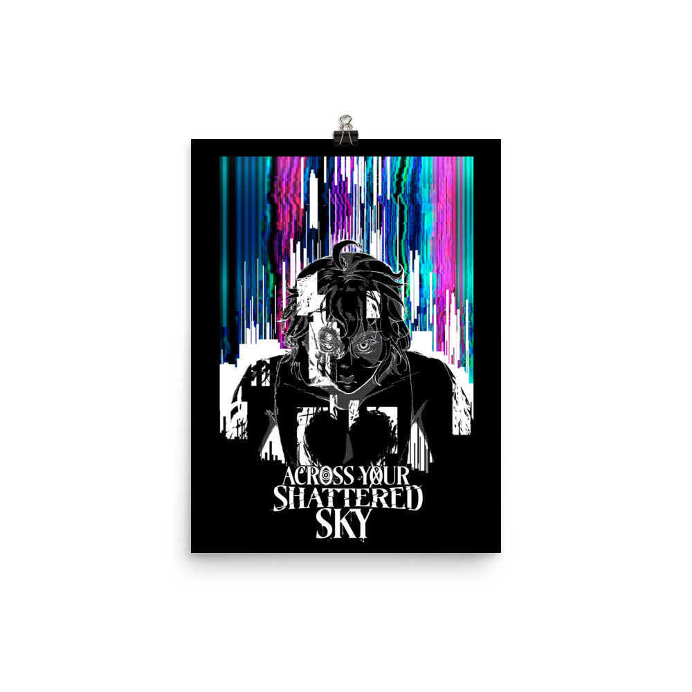 "Across Your Shattered Sky" Glitch Sora poster