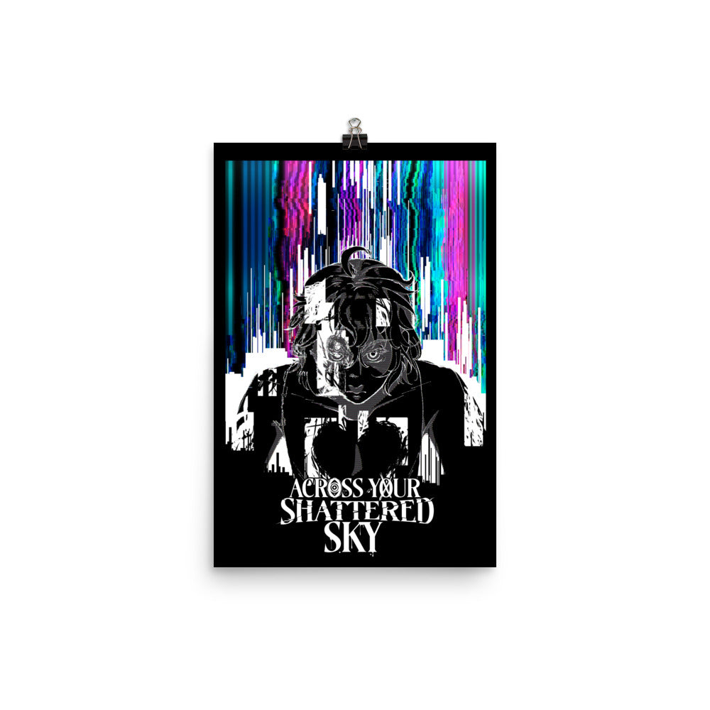 "Across Your Shattered Sky" Glitch Sora poster