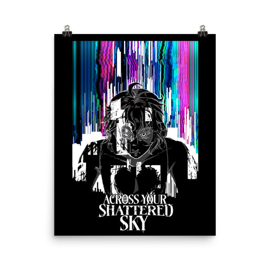 "Across Your Shattered Sky" Glitch Sora poster
