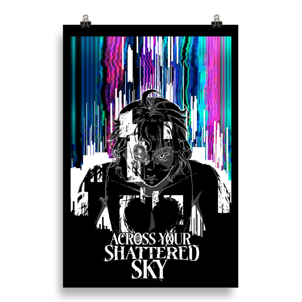 "Across Your Shattered Sky" Glitch Sora poster