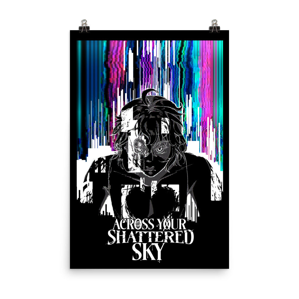 "Across Your Shattered Sky" Glitch Sora poster