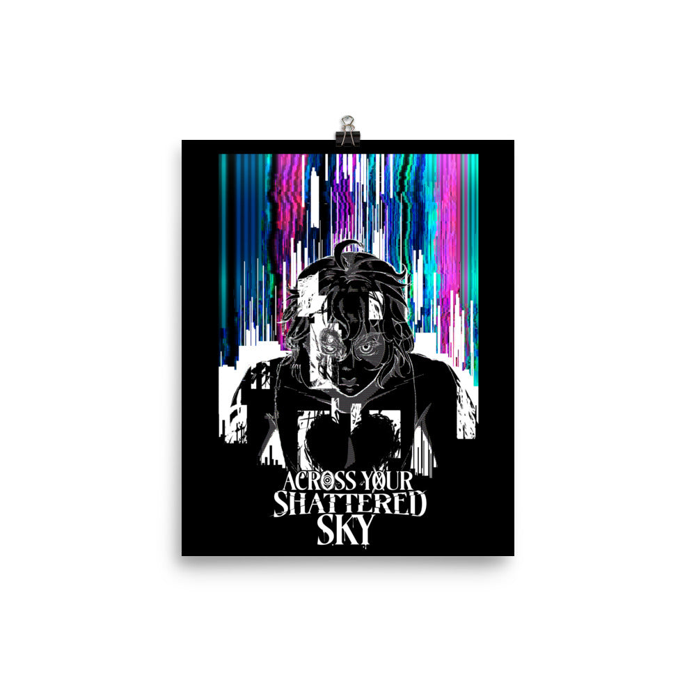 "Across Your Shattered Sky" Glitch Sora poster